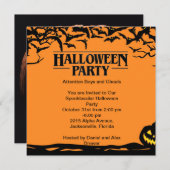 Einladungskarte für Halloween-Party Einladung (Vorne/Hinten)