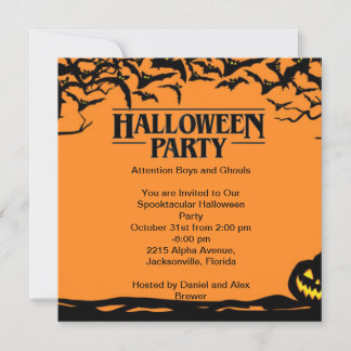 Einladungskarte für Halloween-Party Einladung