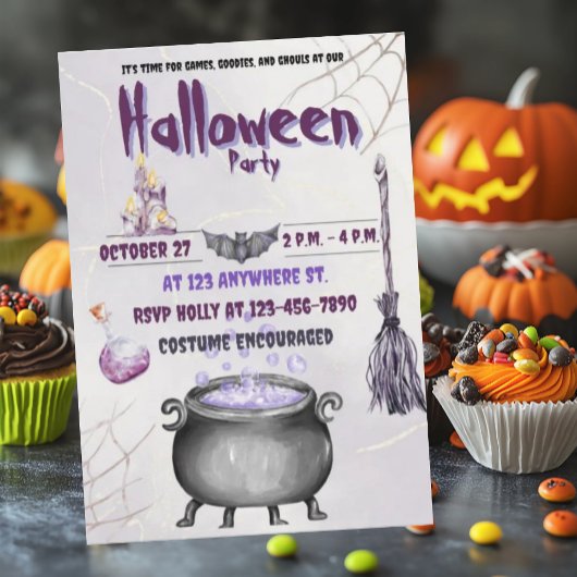 Einladungskarte für Hexen und Hexenmeister