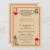 Einladungskarte für Hochzeiten "Alice im Wunderlan Einladung (Vorne/Hinten)
