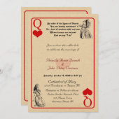 Einladungskarte für Hochzeiten "Alice im Wunderlan Einladung (Vorne/Hinten)