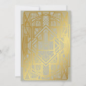 Einladungskarte für Hochzeiten, Großer Gatsby, Gol Einladung (Rückseite)