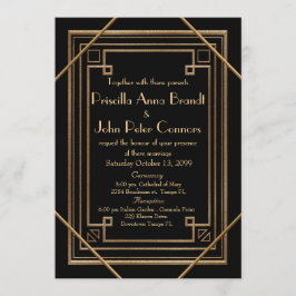 Einladungskarte für Hochzeiten, Großer Gatsby, sch Einladung