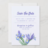 Einladungskarte für Hochzeiten Lila Iris-Blume Einladung (Vorderseite)