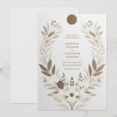 Einladungskarte für Hochzeiten mit Blume Einladung (Vorne/Hinten)