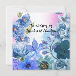Einladungskarte für Hochzeiten, romantisches Blume