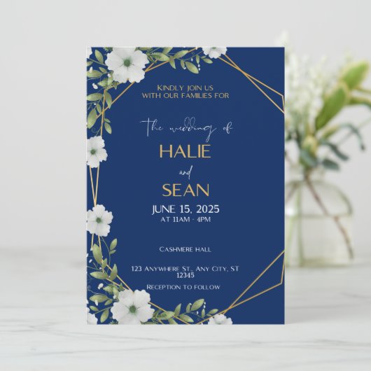 Einladungskarte für Hochzeiten von Schiffen und Go Einladung (Stehend Vorderseite)