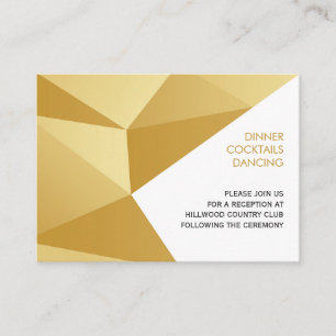Einladungskarte für Hochzeitsempfang, Gold