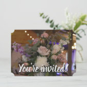 Einladungskarte für Hochzeitskuchen Einladung (Stehend Vorderseite)