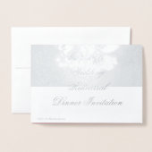 Einladungskarte für Hochzeitstag Probe Folienkarte (Rückseite mit Umschlag)