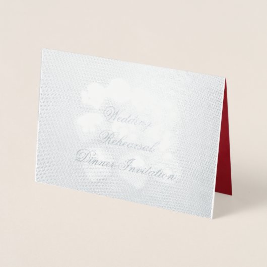 Einladungskarte für Hochzeitstag Probe Folienkarte (Vorderseite)