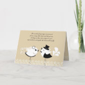 Einladungskarte für Hochzeitstorte und Bräuche (Rückseite)