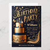 Einladungskarte für Ihn am Geburtstag Einladung (Vorne/Hinten)