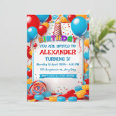 Einladungskarte für Kindergeburtstag Einladung (Stehend Vorderseite)