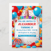 Einladungskarte für Kindergeburtstag Einladung (Vorne/Hinten)