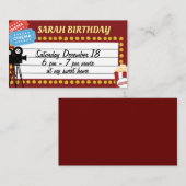 Einladungskarte für Kino (Vorne/Hinten)