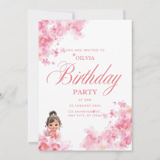 Einladungskarte für kleine Prinzessin  Einladung