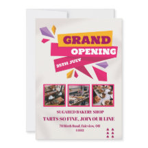 Einladungskarte für Konditoreibäckerei