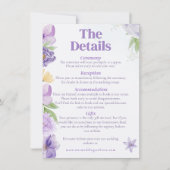 Einladungskarte für lila Peonies Einladung (Vorderseite)