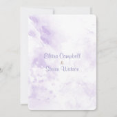 Einladungskarte für lila Wasserfarben Einladung (Rückseite)
