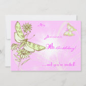 Einladungskarte für Limone Schmetterlingsflasche Einladung (Vorderseite)