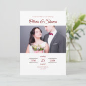 Einladungskarte für Minimalistische Fotos Einladung (Stehend Vorderseite)