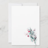 Einladungskarte für Minimalistische Rote Flora Einladung (Rückseite)