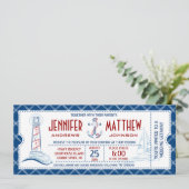 Einladungskarte für Nautic Wedding Einladung (Stehend Vorderseite)