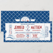 Einladungskarte für Nautic Wedding Einladung (Vorne/Hinten)