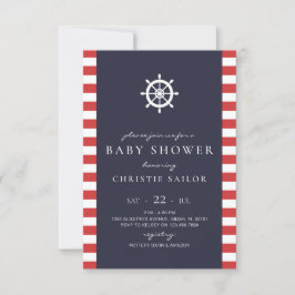 Einladungskarte für Nautical Baby Shower Einladung