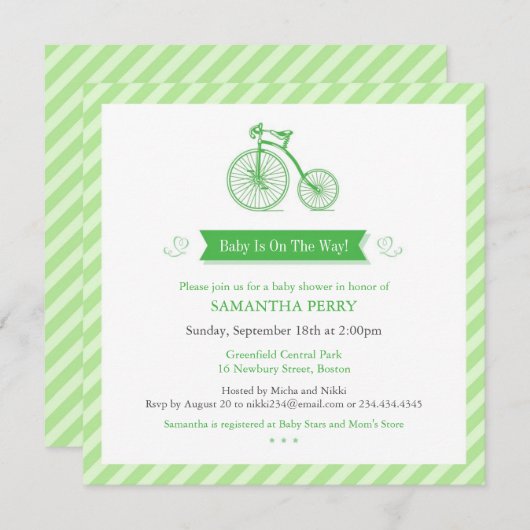 Einladungskarte für neutrale Babydusche Einladung (Vorne/Hinten)