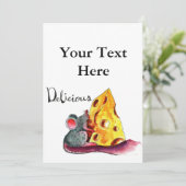 Einladungskarte für niedliche Maus Einladung (Stehend Vorderseite)