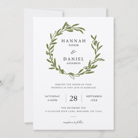 Einladungskarte für Olivenkäfer Einladung (Vorderseite)