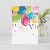 Einladungskarte für Party-Balloons Einladung (Stehend Vorderseite)