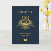 Einladungskarte für Passport (Gelbe Blume)
