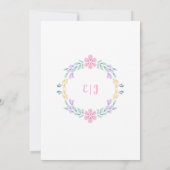 Einladungskarte für pastellfarbene Rahmen Einladung (Rückseite)