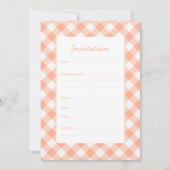 Einladungskarte für Pfirsiche und Creme Einladung (Vorderseite)