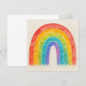 Einladungskarte für Regenbogen. Einladung (Vorne/Hinten)