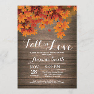 Einladungskarte für Rustic Fall Bridal Einladung