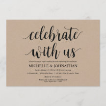 Einladungskarte für Rustic Kraft Post Wedding