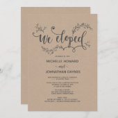 Einladungskarte für Rustikal und Botanisch (Vorne/Hinten)