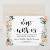 Einladungskarte für rustikale Abendmahlzeiten Einladung (Vorne/Hinten)