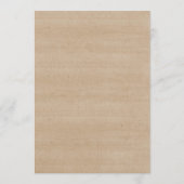 Einladungskarte für rustikale Bauernhöfe (Rückseite)