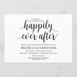 Einladungskarte für rustikale Post-Hochzeit Einladung