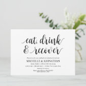 Einladungskarte für rustikale Post-Hochzeitsfeier Einladung (Stehend Vorderseite)