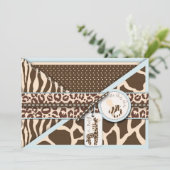 Einladungskarte für Safari Boy 2 Einladung (Stehend Vorderseite)