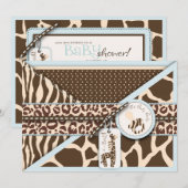 Einladungskarte für Safari Boy 2 Einladung (Vorne/Hinten)