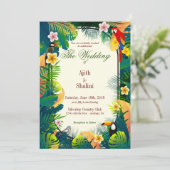 Einladungskarte für schöne Waldvögel (Stehend Vorderseite)