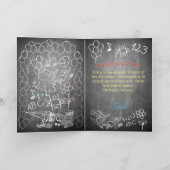 Einladungskarte für Schulanmeldungen auf der Tafel (Innenseite)