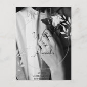 Einladungskarte für Schwarz, Weiß, für das Foto (Vorderseite)
